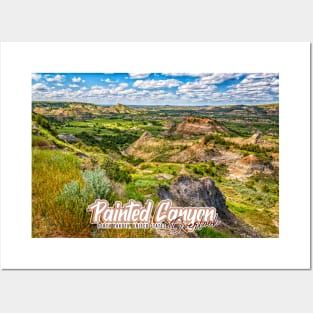 Painted Canyon Overlook North Dakota Posters and Art